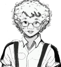 School Girl With Moppish Little Orphan Annie Hair