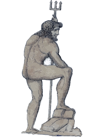 Classical Sculpture Depicting Poseidon (Neptune)