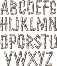 Bamboo alphabet