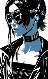 Cyberpunk woman