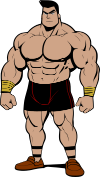 Muscle Man Cartoon - Colour Remix