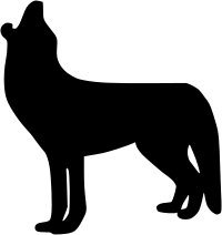 Coyote Howling Silhouette
