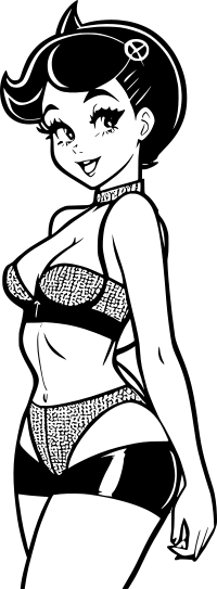 Cartoon pin-up
