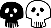 Simple Hand-Drawn Skulls