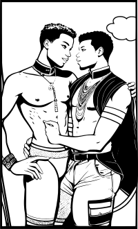 African gay couple
