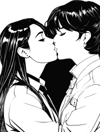 Kissing lesbians