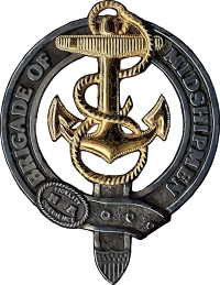 Cap Badge of the Pipes and Drums of the Brigade of Midshipmen