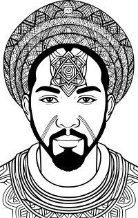 African man