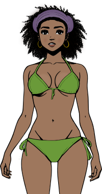 African Woman in a Bikini - Colour Remix