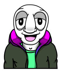 A man with turtle head