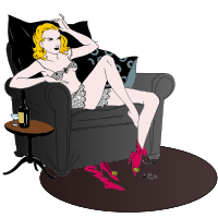 Lady Drinking Alone - Colour Remix