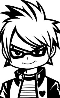 Smiling cartoon kid