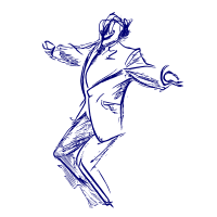 Doodle of a Man Dancing