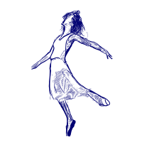 Doodle of a Woman Dancing
