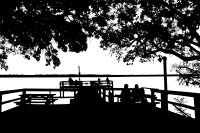 People Viewing A Sunset By Paul Brennan Silhouette Vectorized Silhouette