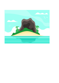 Tropical island vector