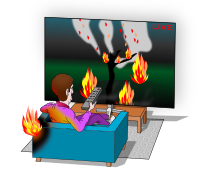 Modern man and his big TV SCREEN - Fire REMIX