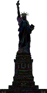 Statue Of Liberty Line Art High Detail Chromatic II