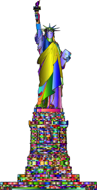 Statue Of Liberty Line Art High Detail Chromatic