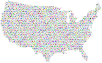 America Love And Peace Colorful