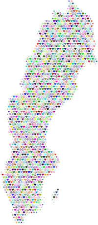 Sweden Love And Peace Colorful