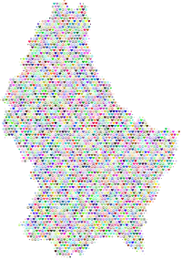 Luxembourg Love And Peace Colorful
