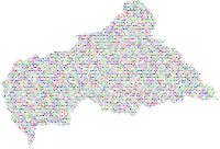 Central African Republic Love And Peace Colorful