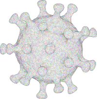 Coronavirus 3D Wireframe Colorful