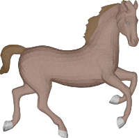 Horse Low Poly 3D - Brown