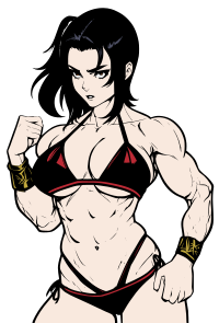 Bodybuilder Woman - Colour Remix
