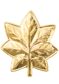 Collar and coat insignia of a US Navy/US Coast Guard Lieutenant Commander or a US Marine Corps Major (O-4)