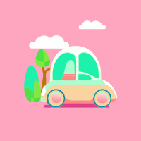 Cute small city car