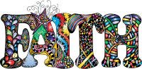 Faith ZentangleTypography By lucindafaye Prismatic
