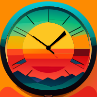 Landscape themed watch