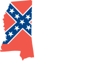 Mississippi State Outline with Flag Background 