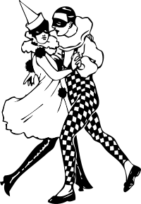 harlequin dancers