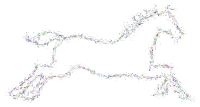 Galloping Horse Silhouette Splatter Colorful