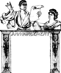 Roman Announcement Frame