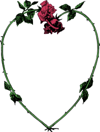 Rose Love Heart Frame - Colour Remix
