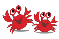 Happy Crabs - Isolated