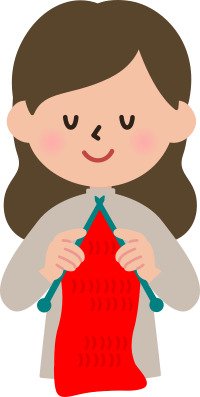 Girl Knitting