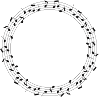 Music note circle