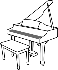 Concert Piano + chair sketch