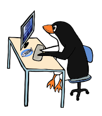 penguin desk computer