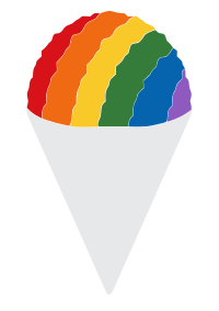 rainbow snowball clipart