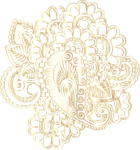 Henna Tattoo Revised Line Art Gold No Silhouette