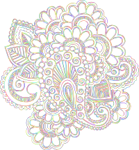 Henna Tattoo Revised Line Art Polyprismatic No Silhouette