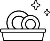 Amazingly Clean Plates in a Tray