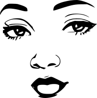 African woman face