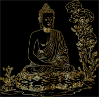 Buddha Meditating Gold